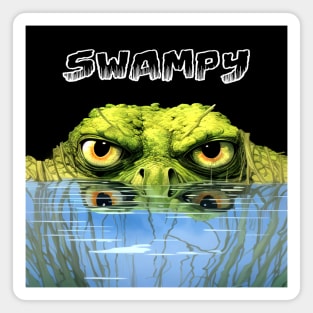 Swampy: Government Dysfunction on a dark (Knocked Out) background Magnet